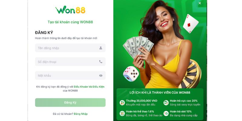 Đăng ký won88