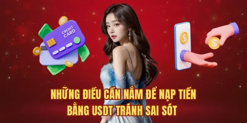 Mạng lưới blockchain được hiển thị trên giao diện nạp tiền USDT