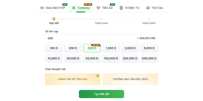 Nạp tiền won88